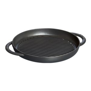 Cast+Iron+10%22+Double+Handle+Pure+Grill+Matte+Black
