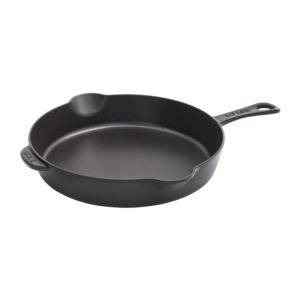 Cast+Iron+11%22+Traditional+Skillet+Matte+Black