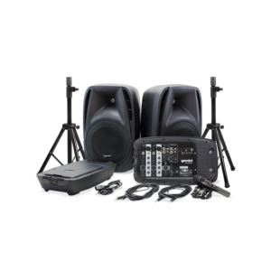 Pair+of+10%22+ABS+Passive+Loudspeaker+%26+Powered+8+Channel+Mixer