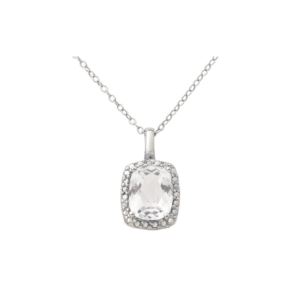 Diamond+%26+White+Topaz+Necklace