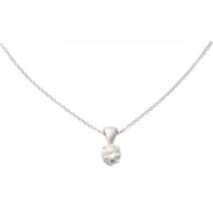 14k+White+Gold+Diamond+Necklace+.33ct