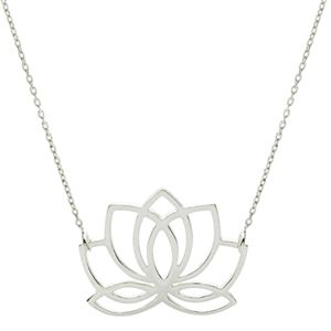 Sterling+Silver+Lotus+Flower+Necklace