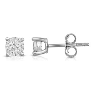 Diamond+Solitaire+.33twt+Stud+Earrings