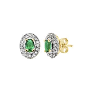 Diamond+%26+Emerald+Earrings