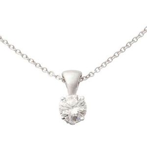 14k+White+Gold+Diamond+Necklace+.15ct