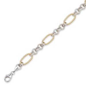 Yellow-Gold+and+Sterling+Silver+Italian+Bracelet