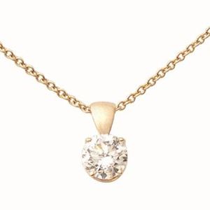 14k+Yellow+Gold+Diamond+Necklace+.15ct