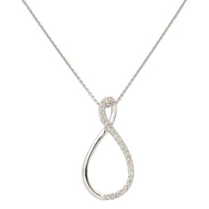 White+Gold+Diamond+Infinity+Necklace