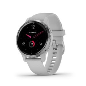 Venu+2S+Silver+Stainless+Steel+Bezel+with+Mist+Gray+Case+and+Silicone+Band