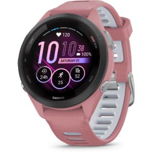 Forerunner+265S%2C+Black+Bezel+and+Light+Pink+42mm+Case+with+Light+Pink+Silicone+Band