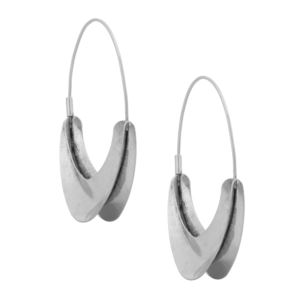 Silver+Organic+Threader+Hoop