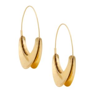 Gold+Organic+Threader+Hoop