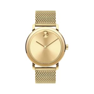 Mens+BOLD+Evolution+Gold-Tone+Stainless+Steel+Mesh+Watch+Gold+Dial