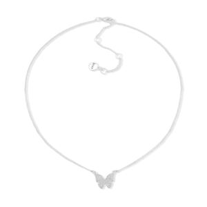 Pave+Butterfly+Necklace+Silver