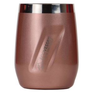 Port - Rose Gold 10oz TriMax Triple Insulated Wine Cup and Rocks Glass with Tritan Lid PORT10RG
