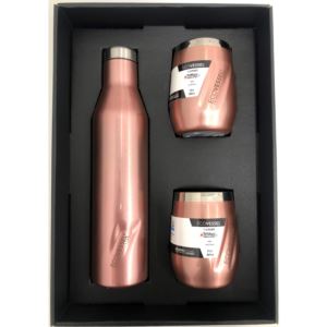 Aspen and Port Bundle - Insulated Stainless Steel Bottle and 2 Cups - Rose Gold ASPNPORTRG