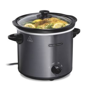 Hamilton Beach 4 Quart Round Slow Cooker, Serves 4+ People, Black, 33240 33240