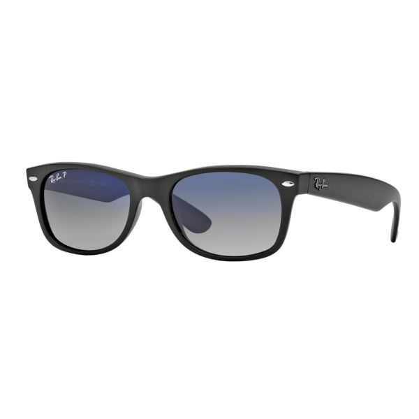 Polarized New Wayfarer Sunglasses - Matte Black/Blue 0RB2132601S78