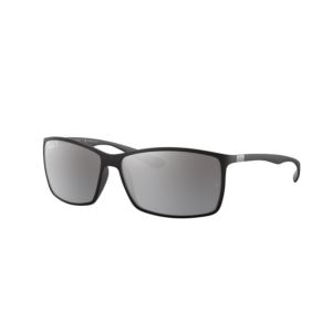 Polarized Liteforce Sunglasses - Black/Silver Mirror 0RB4179601S8262