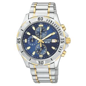 Men's Quartz Watch, Two-tone Stainless Steel with Blue Dial AN3394-59L