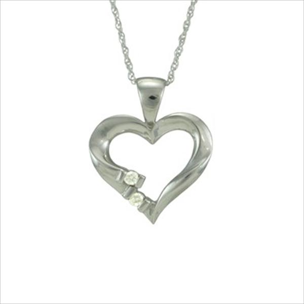 "Beating" Heart Necklace with Two Brilliant Cut Diamonds