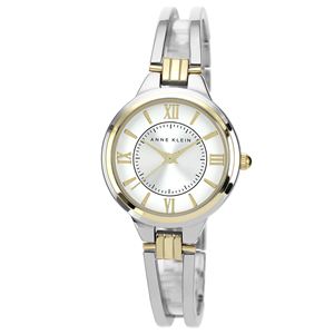 Women's Two-tone Open Bangle Watch AK-1441SVTT