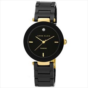 Women's Ceramic Diamond Dial Black Bracelet Watch AK-1018BKBK