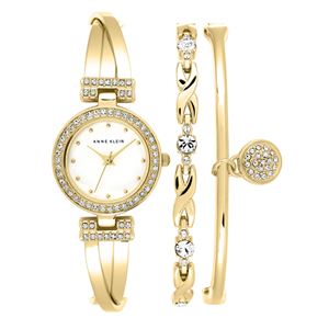 Women's Gold Bracelet Watch Set AK-1868GBST