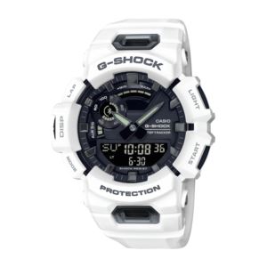 Mens+G-Squad+Smartphone+Link+White+Resin+Smartwatch+Black+Dial