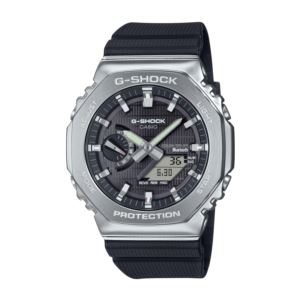 Mens+G-Steel+2100+Mobile+Link+Solar+Steel+%26+Black+Resin+Watch+Black+Dial