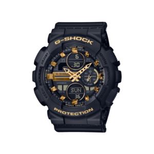 Ladies+Compact+G-Shock+Ana-Digi+Watch+Black+%26+Gold