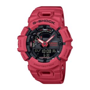 Mens+G-Shock+Burning+Red+Resin+Watch+Black+Dial