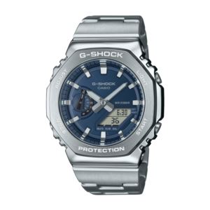 Mens+2100+G-Shock+Octagon+G-Steel+Stainless+Steel+Watch+Navy+Blue+Dial