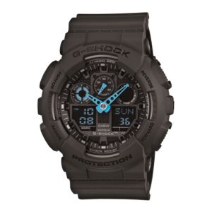 G-Shock+Analog+Digital+Gray+and+Neon+Blue+Watch