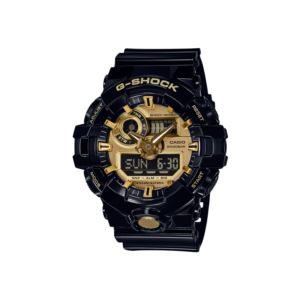 G-Shock+Ana-Digi+Black+Resin+Watch+Black%2FGold
