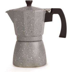 6+Cup+Aluminum+Espresso+Maker+Marbled+Gray+%2F+Silver