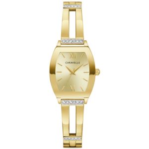 Ladies+Modern+Gold-Tone+Stainless+Steel+Expansion+Watch+Champagne+Dial