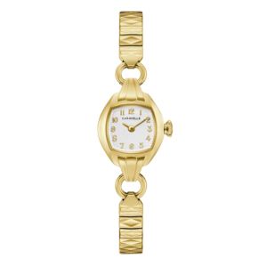 Ladies+Classic+Cocktail+GoldTone+Stainless+Steel+Watch+Silver+Dial