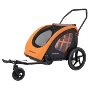 Schwinn+Shuttle+Foldable+Bike+Trailer%2C+2+Seats%2C+Green%2FBlack
