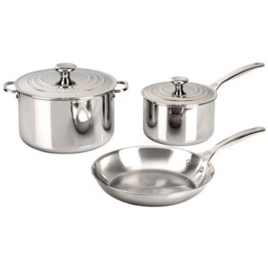 Le+Creuset+5Pc+Set+%2810%22+Fry+Pan%2C+3Qt.+Saucepan+w%2F+Lid%2C+7Qt.+Stockpot+w%2F+Lid%29