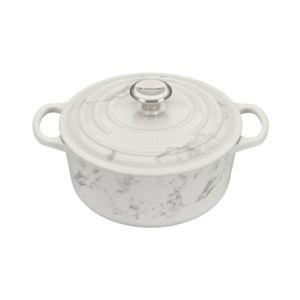Le+Creuset+Signature+Round+4.5Qt+Dutch+Oven+-+Marble+Applique
