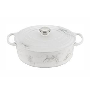 Le+Creuset+Signature+Oval+6.75Qt.+Dutch+Oven+-+Marble+Applique