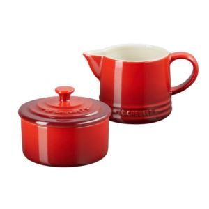 Le+Creuset+Signature+Cream+%26+Sugar+Set+-+Cerise