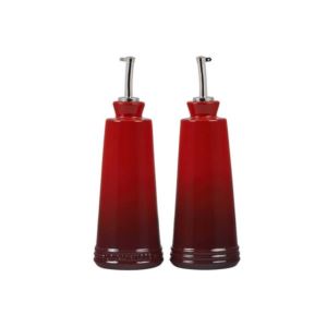 Le+Creuset+Signature+Oil+%26+Vinegar+Set+%2810oz.+Each%29+-+Cerise