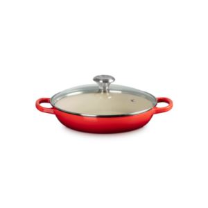 Le+Creuset+2.25Qt.+Signature+Baiser+with+Glass+Lid+-+Cerise