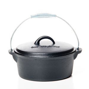 4.5qt+Pre-Seasoned+Cast+Iron+Campfire+Dutch+Oven