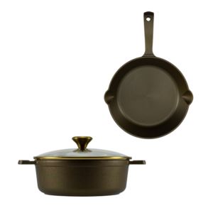 3pc+Refined+Collection+Cast+Iron+Cookware+Set