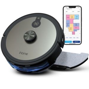 iHome+Clean+Auto+Vac+Nova+S+SelfEmpty+Robot+Vacuum+Mop+Black