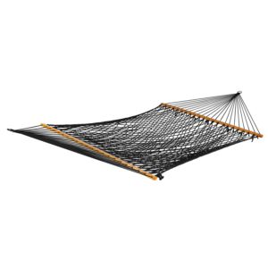 Bliss+Classic+cotton+rope+hammock%2C+Black
