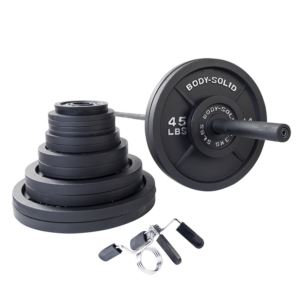 400+lbs.+Cast+Oly+Set%2C+Black+Bar